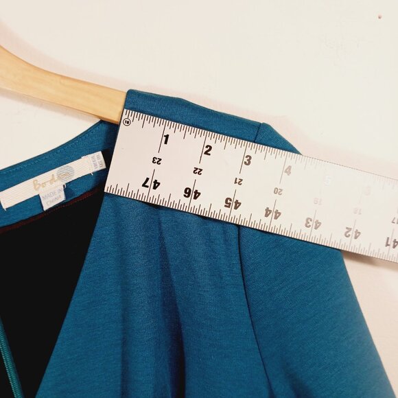 Boden, Connie Ponte Dress Size 8L, Dark Cyan, Feminine, Fitted, Flattering - Picture 11 of 16